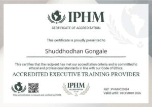 IPHM accreditation certificate for Coach SG